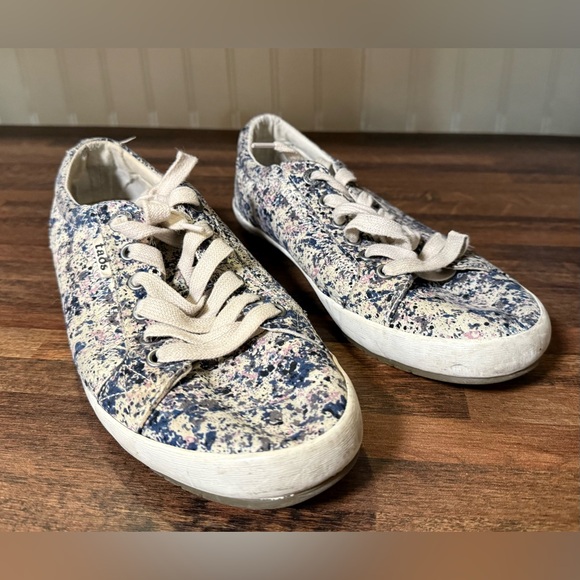 Taos Womens Star STA-12844 Color Splatter Canvas Lace Up Sneakers Size 9.5 M - Picture 1 of 15